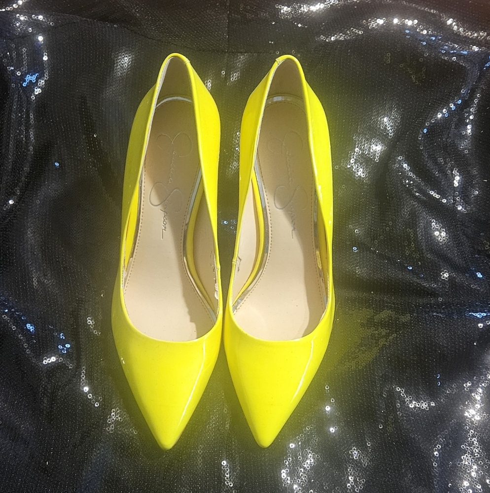 Vibrant Yellow Stiletto Heels